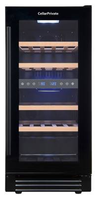 Винный шкаф Cellar Private CP027-2TB черная дверь